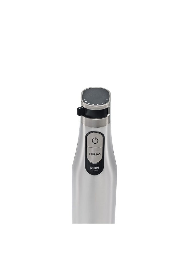 Tank Hand Blender with 600ml BPA Free Beaker & 500ml Chopper & Whisk, 6 Speed Control + Turbo, 1200 Watts, Black, CM-6004, 2 Year warranty - Image 2